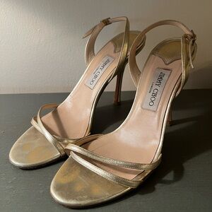 Jimmy Choo Gold Metallic Heels